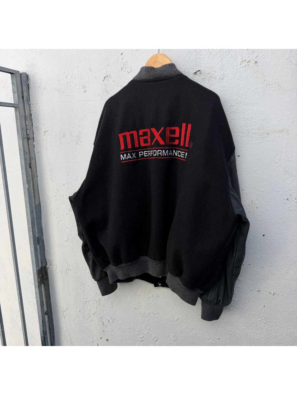 Vintage 90s Maxell Audio Letterman button down jacket